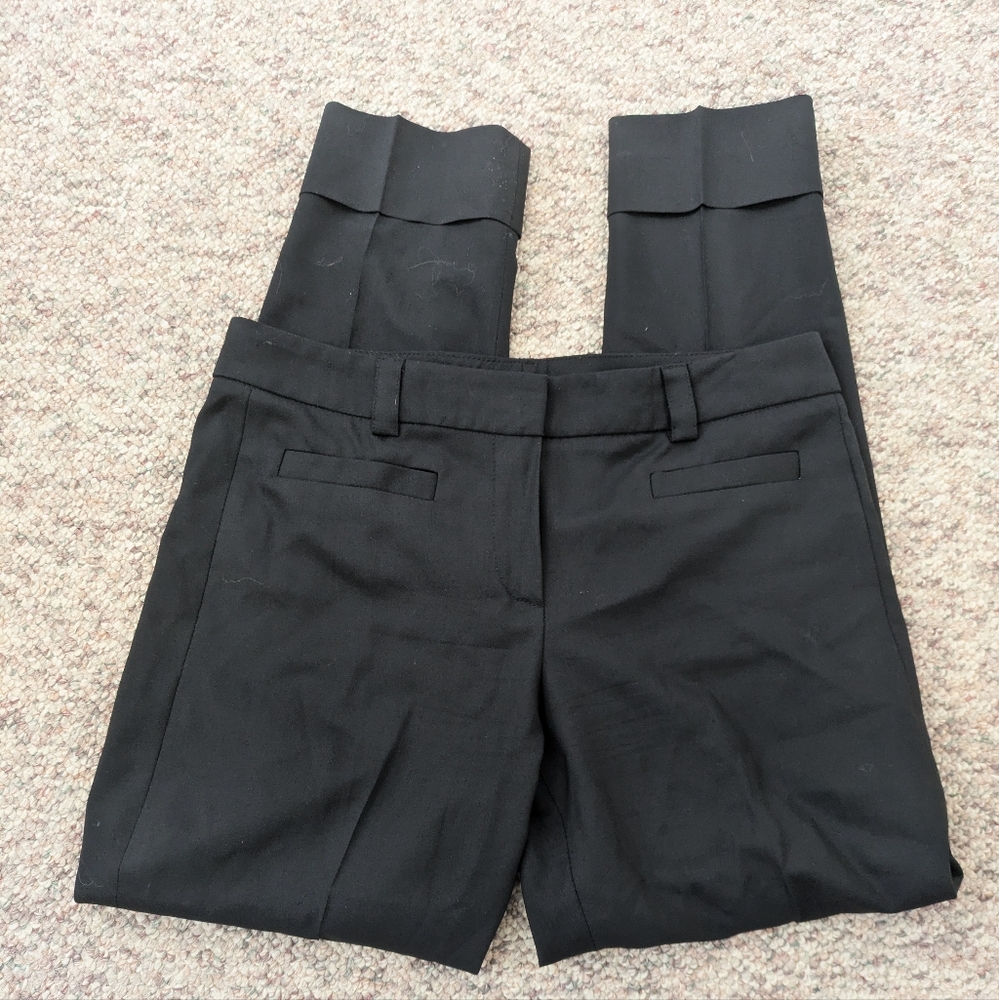 Judith & Charles Wool Black Trouser Cuffed Business Work Pants Women's 6